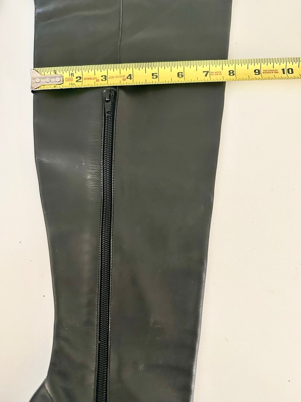 Pleaser Thigh High Stiletto Boots Genuine Leather Black Size 10 - Picture 10 of 16